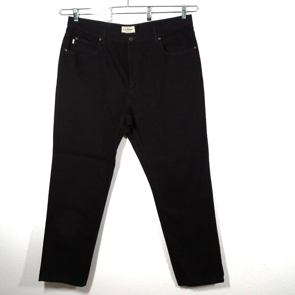 LL Bean Denim Jeans Men's Size 40x32 Black Cotton Classic Fit - Picture 3 of 11